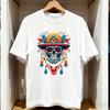 Cinco De Mayo Skull with Sombrero Tshirt Women Unisex Casual Cotton Printed T Shirts Adult Streetwear Camisetas Tops Tee