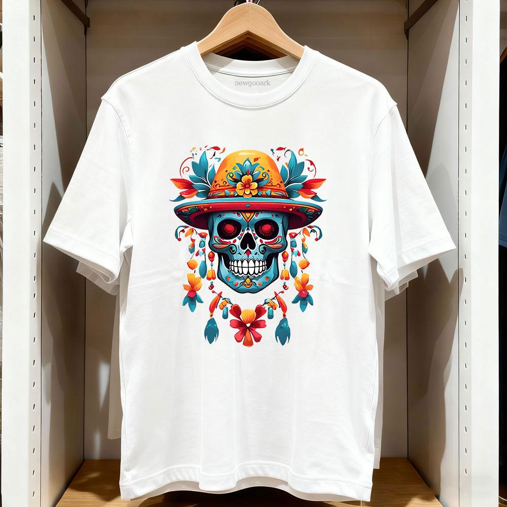 Cinco de Mayo Skull with Sombrero tshirt Women Unisex Casual cotton printed t shirts Adult streetwear camisetas tops tee
