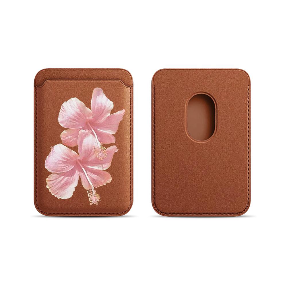 Hibiskusblüten Kartenetui Hülle Handy-Kartenhalter Für Magnetische Hülle Geeignet Für Alle iPhone Für Magsafe Karten-Handy Rückentasche