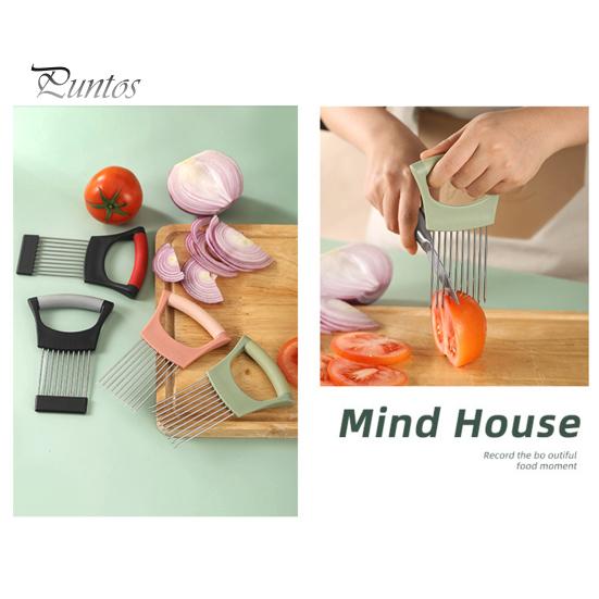 Stainless Steel Onion Holder for Slicing Prongs Rust-Resistant Vegetable Cutter Time-saving Potato Tomato Avocados Eggs Fruit Lemon Meat Assistant