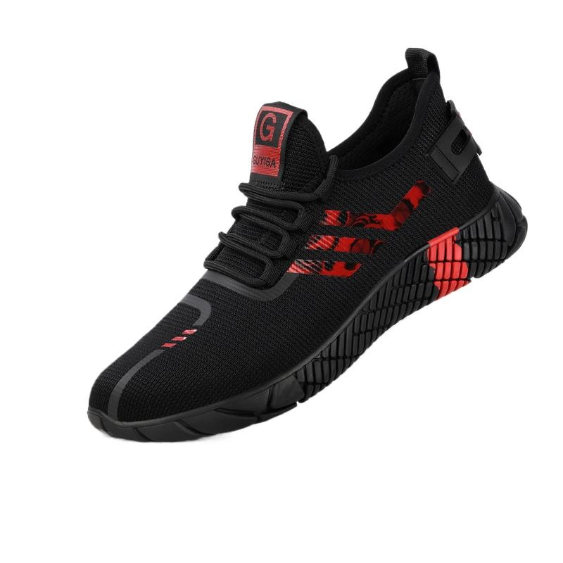 Arbeitsschuhe Herren Bruchsicher und Durchstichfest Fliegengewebt Bequem und Rutschfest Sicherheitsschuhe