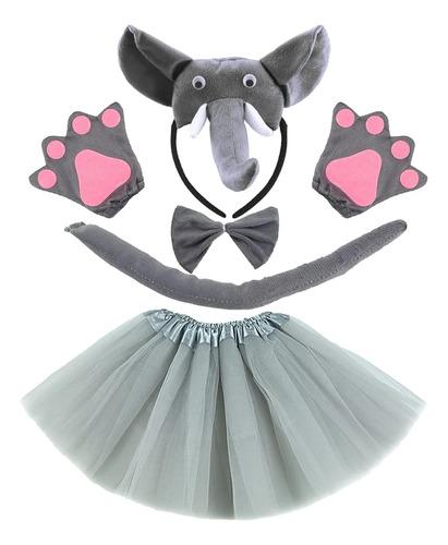 Elephant Costume Kit For Kids, 5 Pieces, Elephant Headband