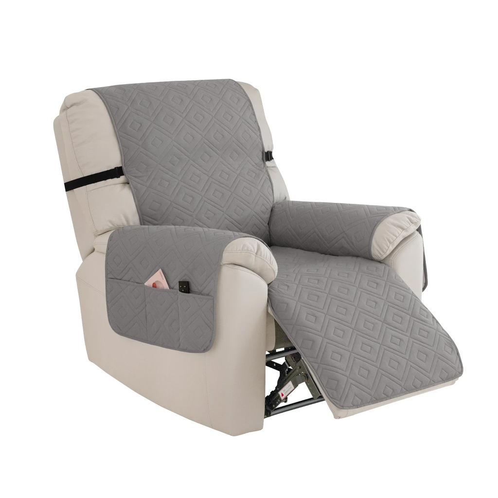 1 Seater Recliner Sofa Cover Anti-Slip Lounge Chair Cover Dog Pets Kid Dustproof Quilted Single Armchair Slipcover Hotel Home