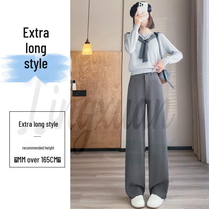 2026 Spring/Summer Slim Fit High Waist Floor-Length Wide Leg Pants M