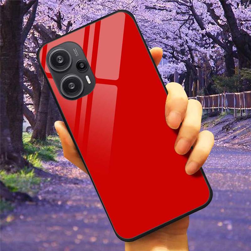 For Xiaomi Poco F5 5G / F5Pro Case Tempered Glass Lake Moon Hard Phone Cover for POCO F5 Pro Capas Funda on PocoF5 Luxury Coque