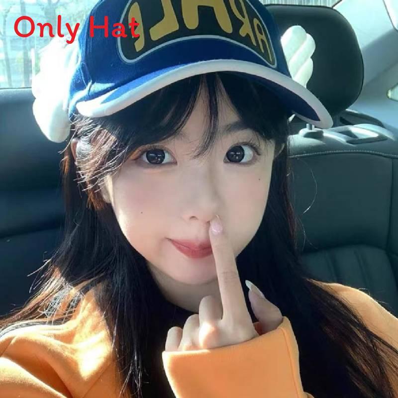 Cappellino da Baseball Dr Slump Arale Chan con Ali, Visiera Corta e Protezione Solare per Uso Casual