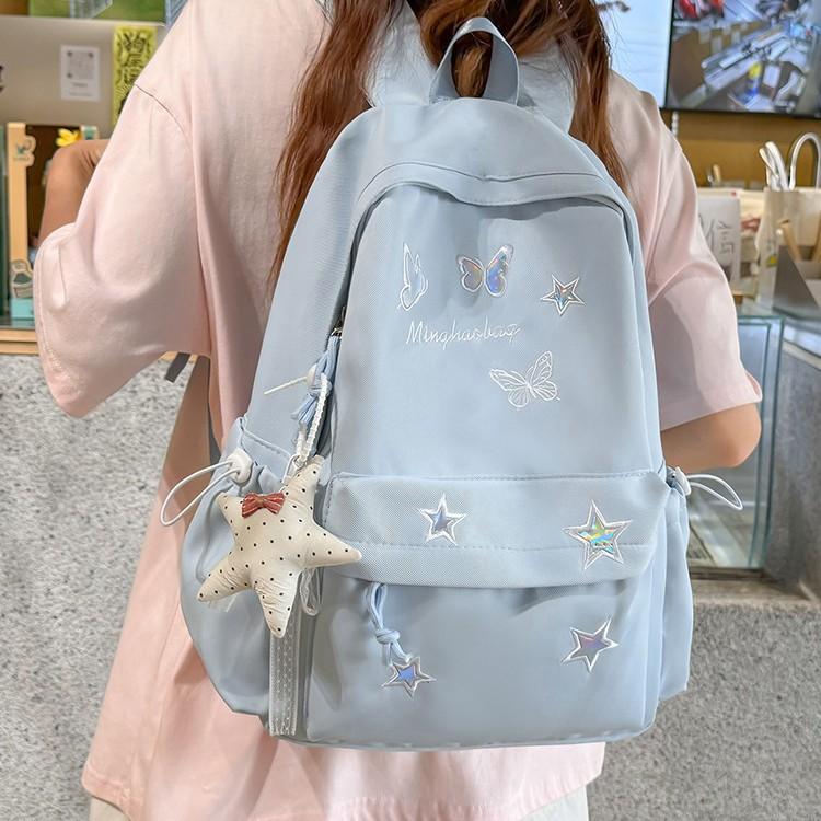 Schoolbag wholesale new Japanese ins schoolbag girls junior high school simple versatile girls college backpack lightweight backpack