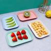 Creative Wheat Straw Rectangular Plate Melamine Healthy Tableware Utensils Dessert Sushi Pasta Plate Dishes Kitchen Cooking Tool