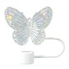 1Pc Laser Butterfly Straw Plug Dust Cap For 30/40Oz Tumbler Reusable 10Mm Sippy Cover Water Cup Straw Sleeve Accessories