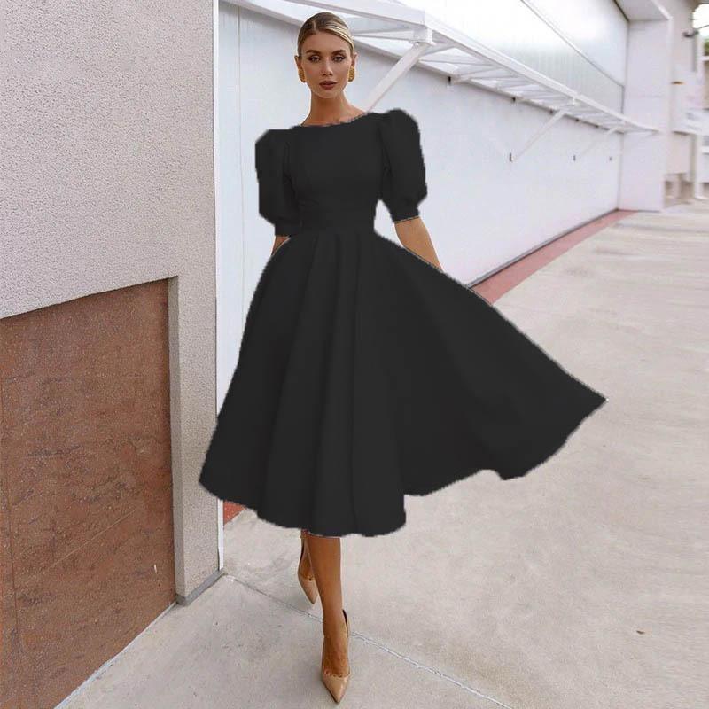 Femmes mode été demi manches décontracté robe Sexy grande taille en vrac élégant fête soirée Club robes pour dames