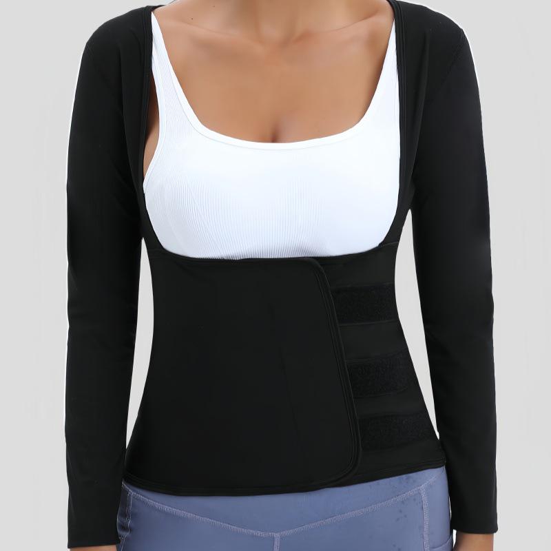 Women's Sauna Sweat-wicking Bodysuit with Waistband & Tummy Control for Running