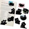 10Pcs Black Cat Bookmark Page Clips Cute Marker Book Mark for Reading Women Men Classroom