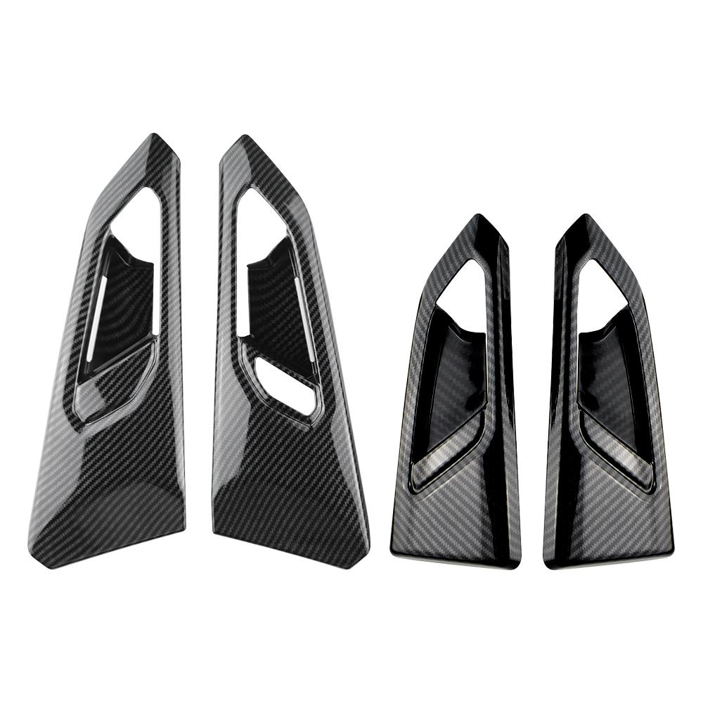

LHD Inner Door Handle Cover Sticker for VW Tcross T-cross 2018-2026 Carbon Fiber Door Panel Stickers Trim 4PCS Accessories чёрный