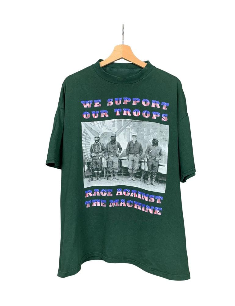 Rage Against The Machine We Support The Troops Shirt Green Unisex S-5XL NE1295 Unisex T-Shirt S