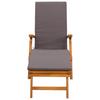 Adjustable and Foldable Sun Lounger 2 Pcs Grey Brown