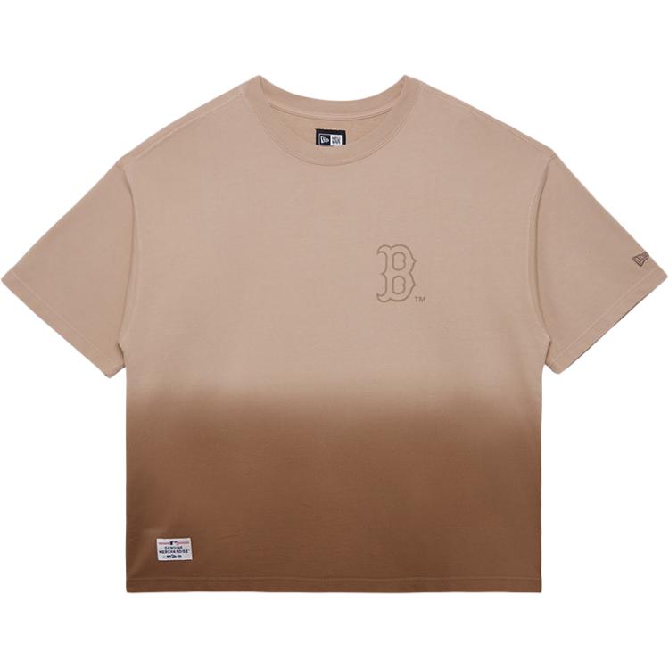 New Era SS24 MLB Graduation Celebration Series Boston Red Sox Gradient Minimalist Print Loose Fit Crew Neck Short Sleeve T-Shirt Unisex Tops 14341311