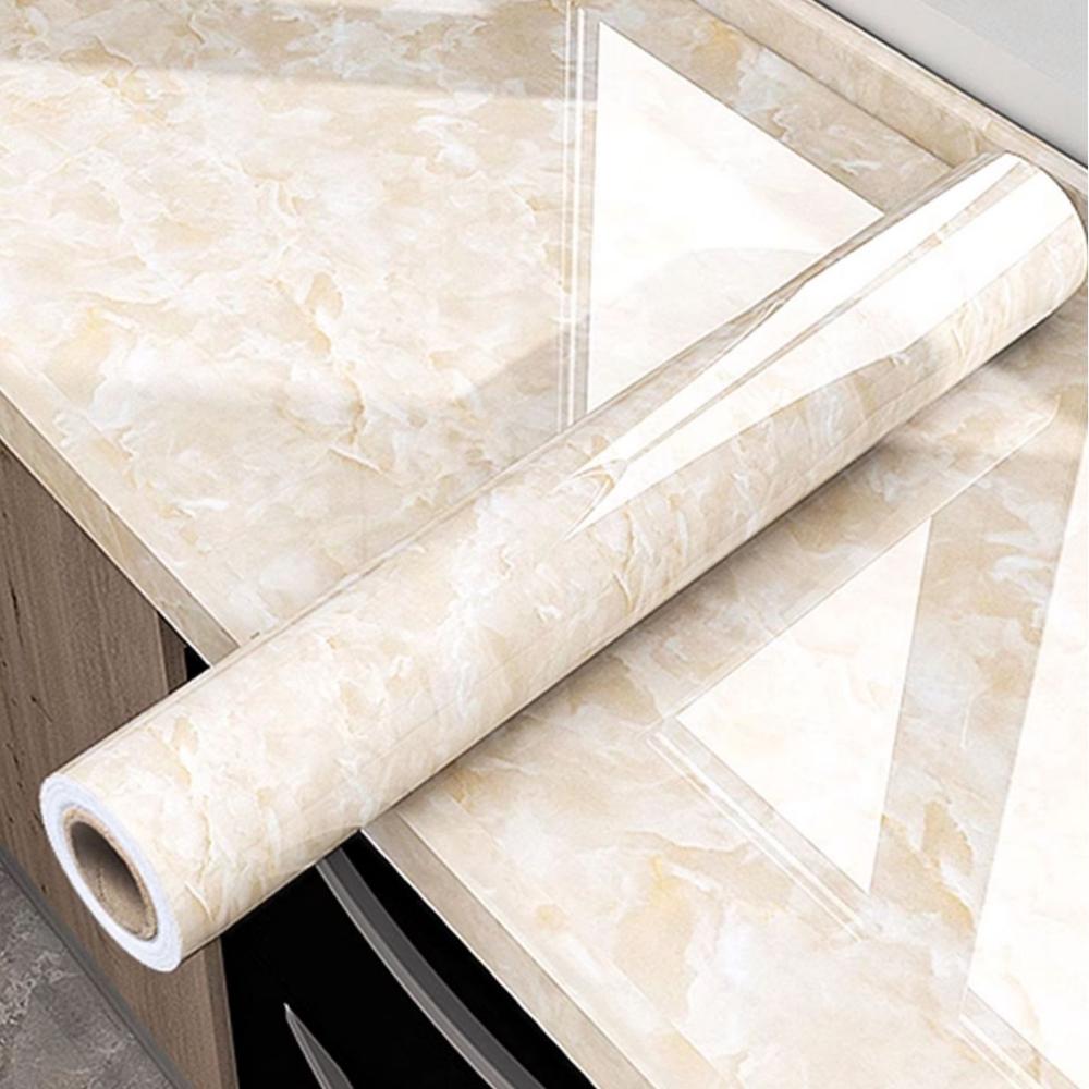 Marble Kitchen Oil-Proof Film Stove Waterproof Moisture-Proof Self-Adhesive Wallpaper Countertop Cabinet Renovation Tile Sticker