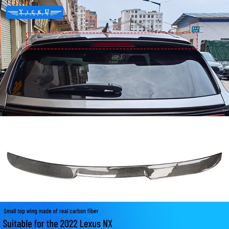 

2022-2025 Lexus NX Carbon Fiber Large Roof Spoiler, No-Drill Wing Deflector
