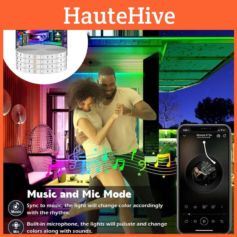 Waterproof Led Light Strip With Remote For Outdoor Home Decoration