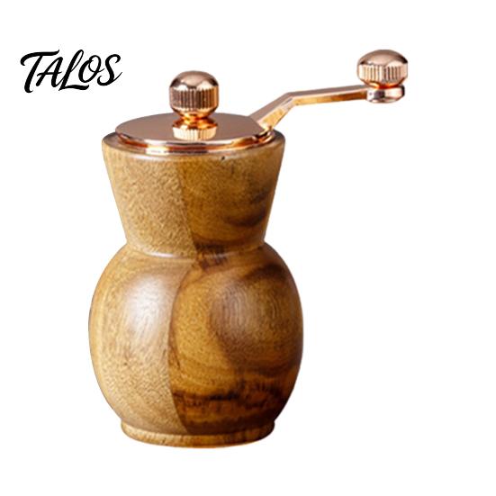 Acacia Wood Pepper Mill Manual Grinder Modern Hand-Cranked with Body Ceramic Blade Herb Metal Handle Blades Retro Salt for Kitchen Spice Container