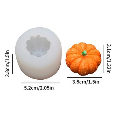 1Pc Silicone 3Size Halloween 3D Pumpkin Mould Candle Decoration Cake Mold