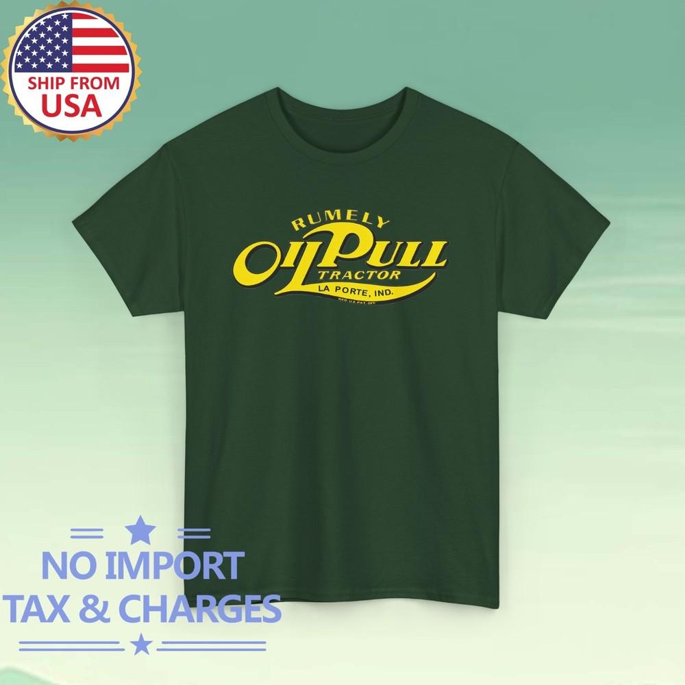 Rumely Oil Pull Tractor Men#039;s Forest Green Size S5XL Unisex T-Shirt XXXL