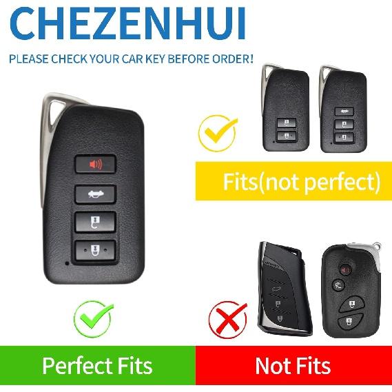 Kompatibel mit Lexus-Schlüsselanhänger-Abdeckung mit Lederband, Autoschlüsselgehäuse-Schutz für Lexus RX IS ES GS LS NX RS GX LX RC LC Smart Remote