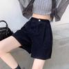 Elastic Women Corduroy Shorts Stripe Loose Streetwear Simple Wide Leg Short Pants  Daily
