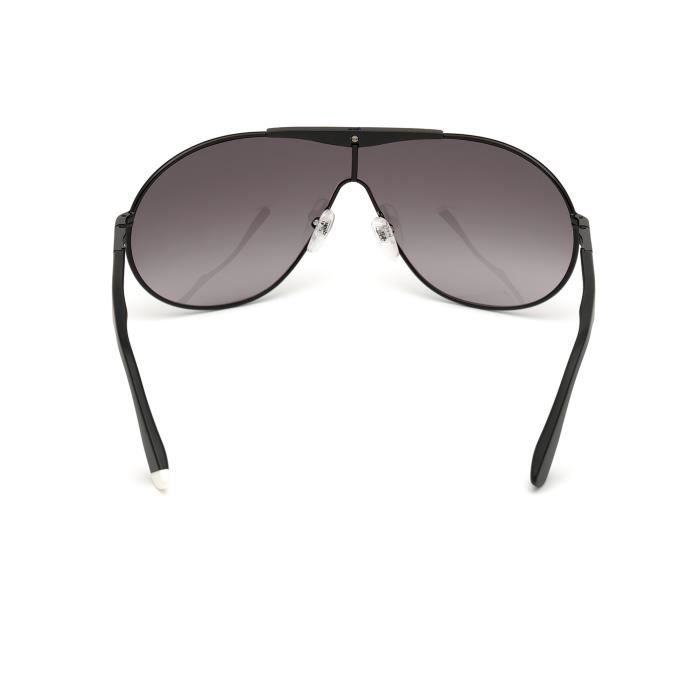 Lunettes de soleil - Web - WE0282 - Forme de masque - Noir lucide - Verres fumés gris