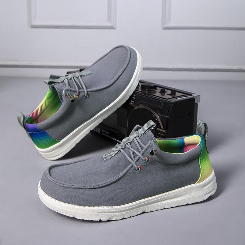 Men's Canvas Shoes Breathable Comfortable Sports Shoes Outdoor Casual Shoes Round Toe Commuting Office Men's Oxford Shoes