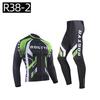 Mens Long Sleeve Cycling Jersey Shorts Set Mountain Bike Riding Season Breathable Windproof