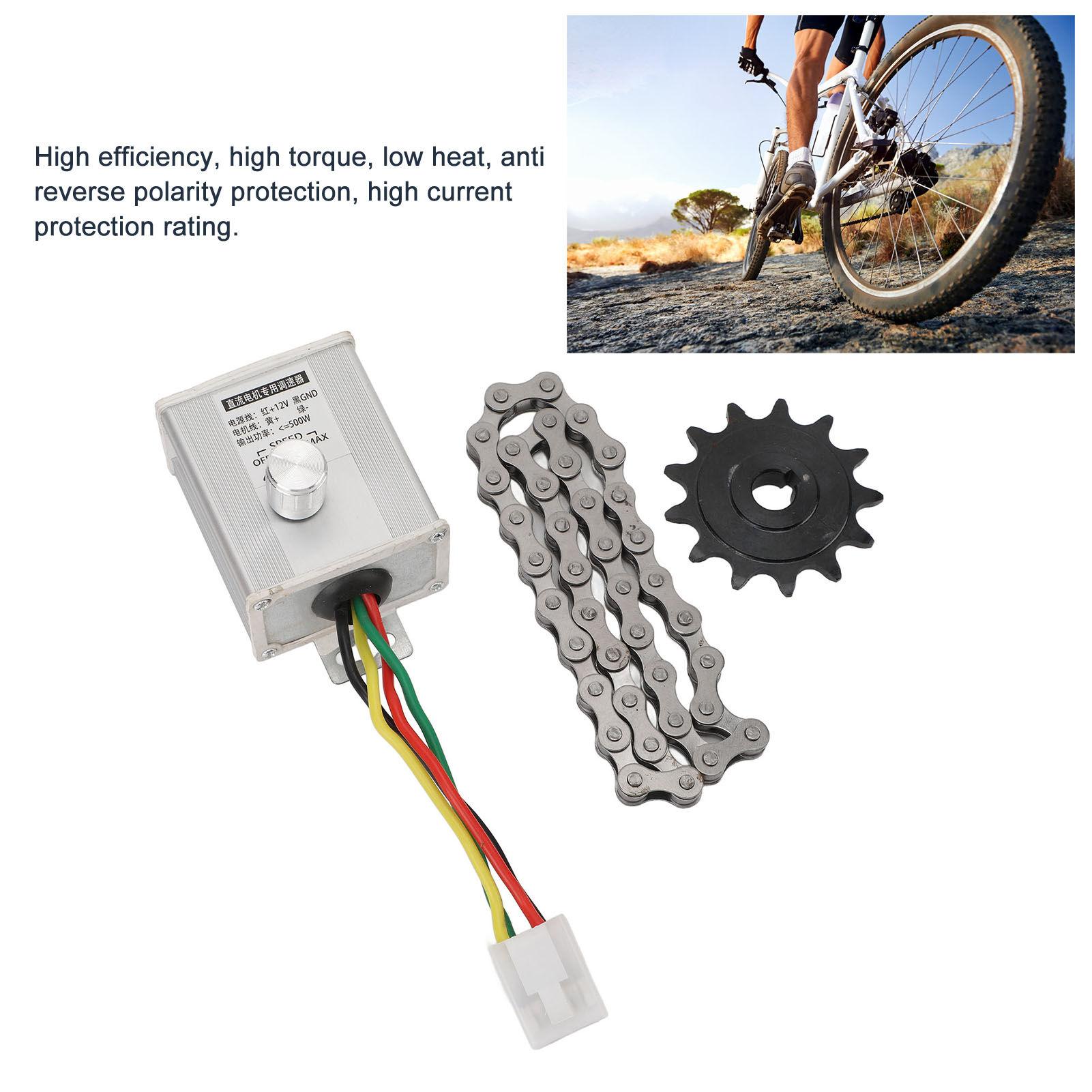

Motor Speed Controller Motor 12V500W Speed Controller Switch with 38 Sections Chain and 410 Model 13T Sprocke