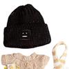Doll Clothes Sweater Photo Props Detachable Cute Scarf Hat for 6.69inch Green stripe