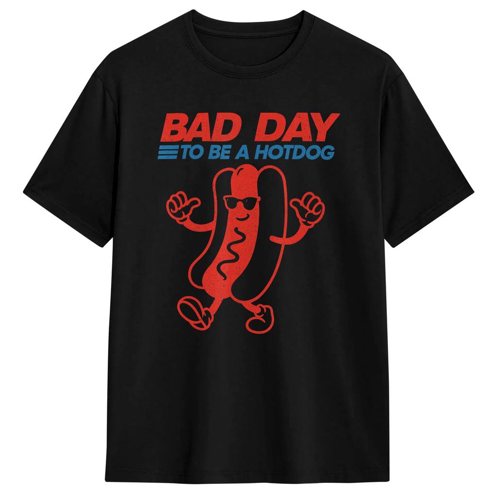 Funny Bad Day To Be A Hotdog 4th Of July Independence Day T Shirt Summer Fashion T Shirts Cotton Oneck Plus Size 5xl Top Tees