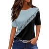 Fashion Printed Simple Top Casual Round Neck Short Sleeve Loose T-Shirts Women’s