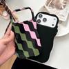 Wave Stripes Detachable 2 In 1 TPU+PC Hard Phone Case for iPhone 14 15 16 17 Pro Max Wave Edges Splicing Color Shockproof Cover