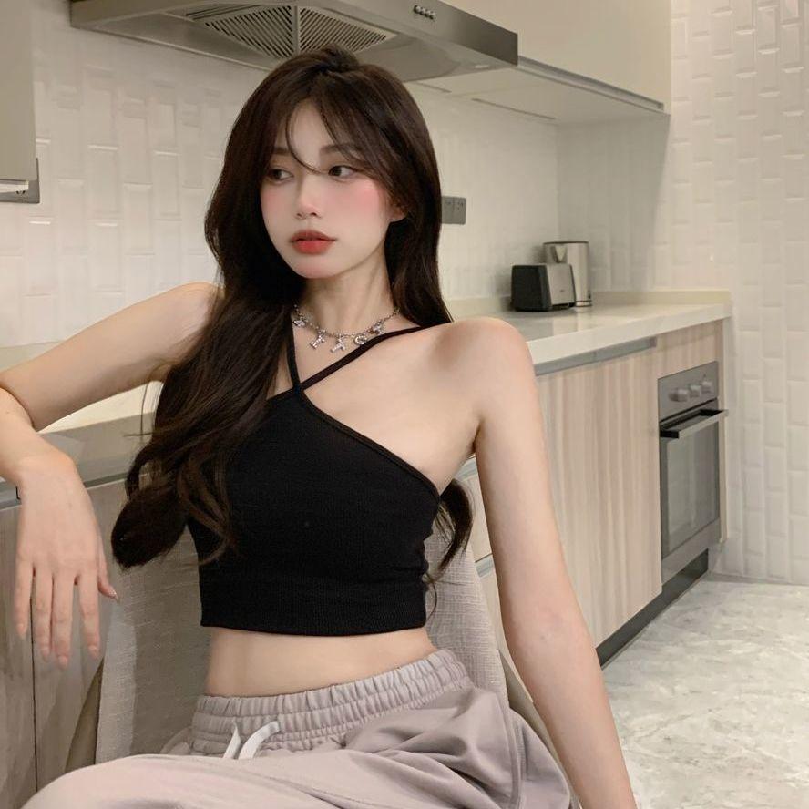 Sexy Hottie Camisole Camisole Women's Summer New Pure Desire with a Short Crop Top and a Crop Top Wrap Top