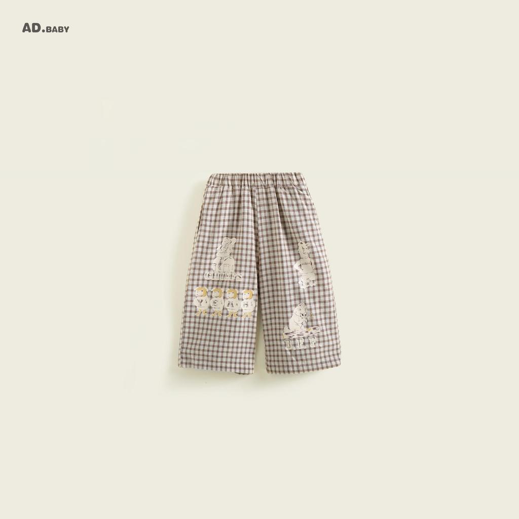 Kinder Cartoon Leinen-Baumwollhose im koreanischen Stil - 9/10 Länge, Atmungsaktive Frühlings-/Herbsthose