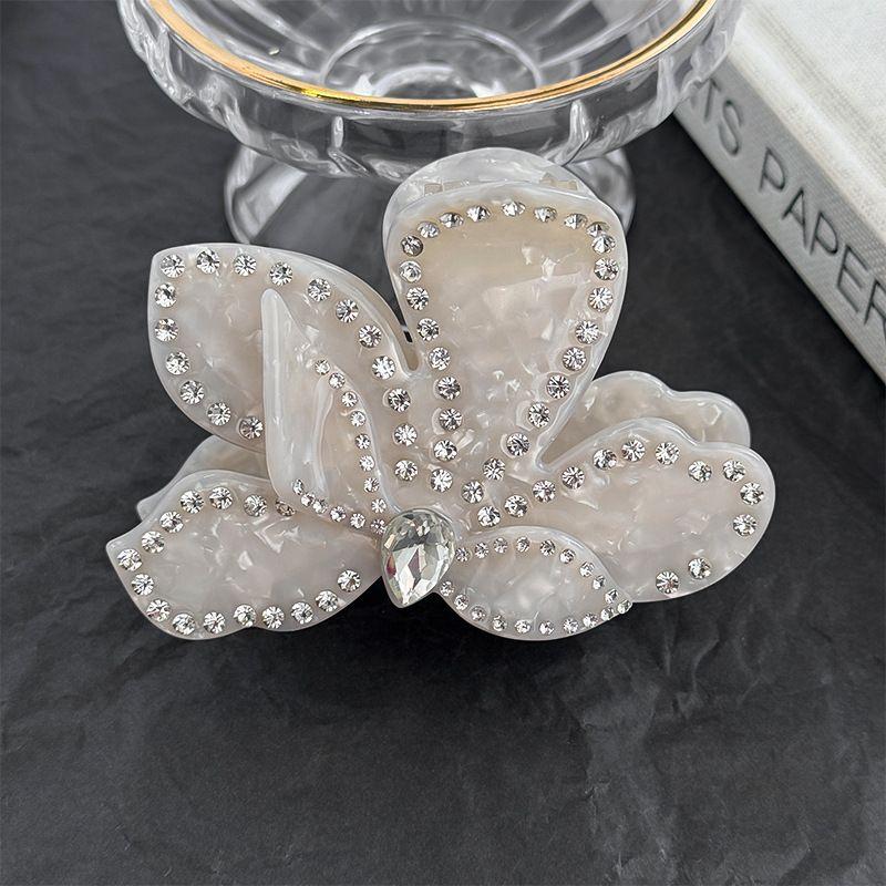 

1 шт. Новая заколка-акула с цветком сливы, выемка, заколка для хвостика в виде цветка, высококлассная французская сказочная заколка для волос