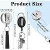 4 Pcs Heavy Duty Retractable Pull Pen Pencil Holder Universal Pencil Lanyard Ideal Grip Stretch Pen Holder with Belt Clip Key Ring Thick Nylon Cable