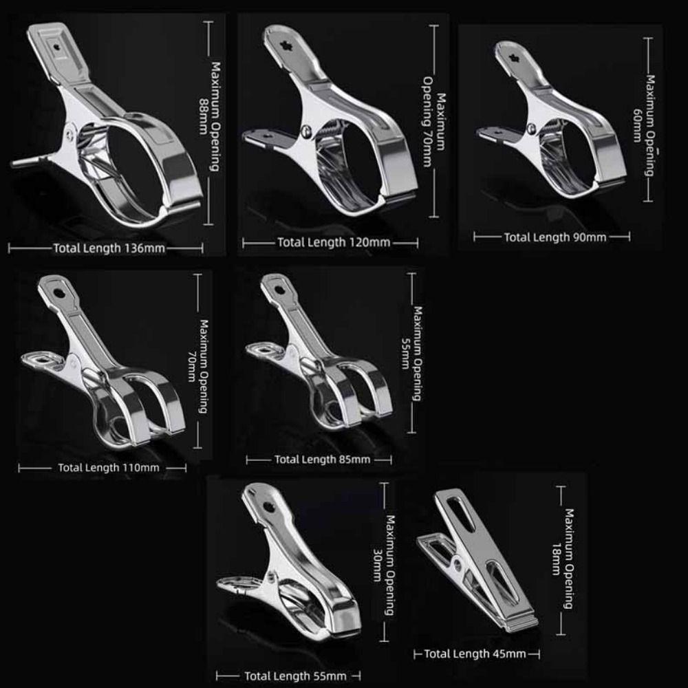 Heavy Duty Clothes Pins Reusable Stainless Steel Clips Beach Towel Clips  Home Storage