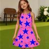 Children's Summer Casual Fashion Round Neck Solid Color Sleeveless Dress