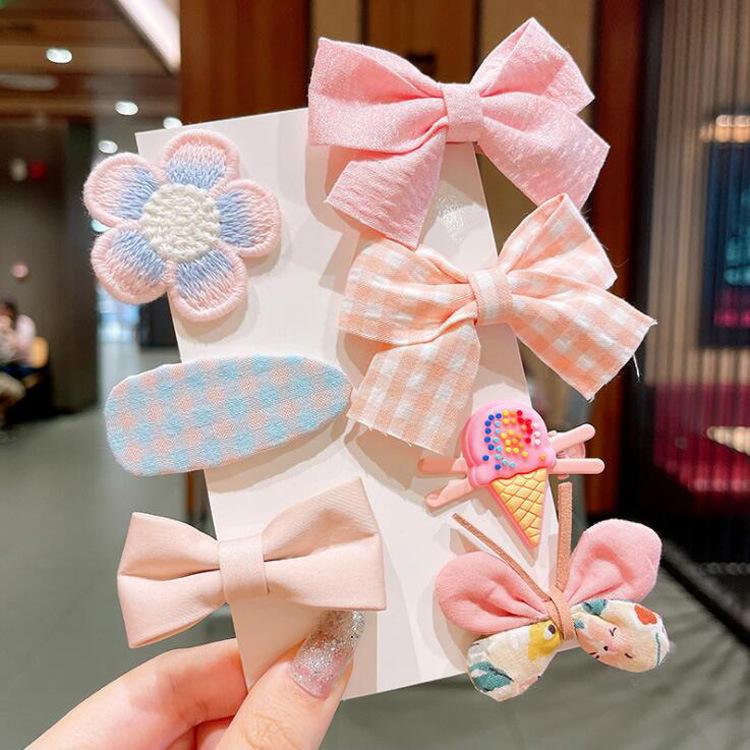 Princess Hair Accessories Cloth Hair Bow Clips & Barrettes for Baby Girls Toddlers Teens Kids