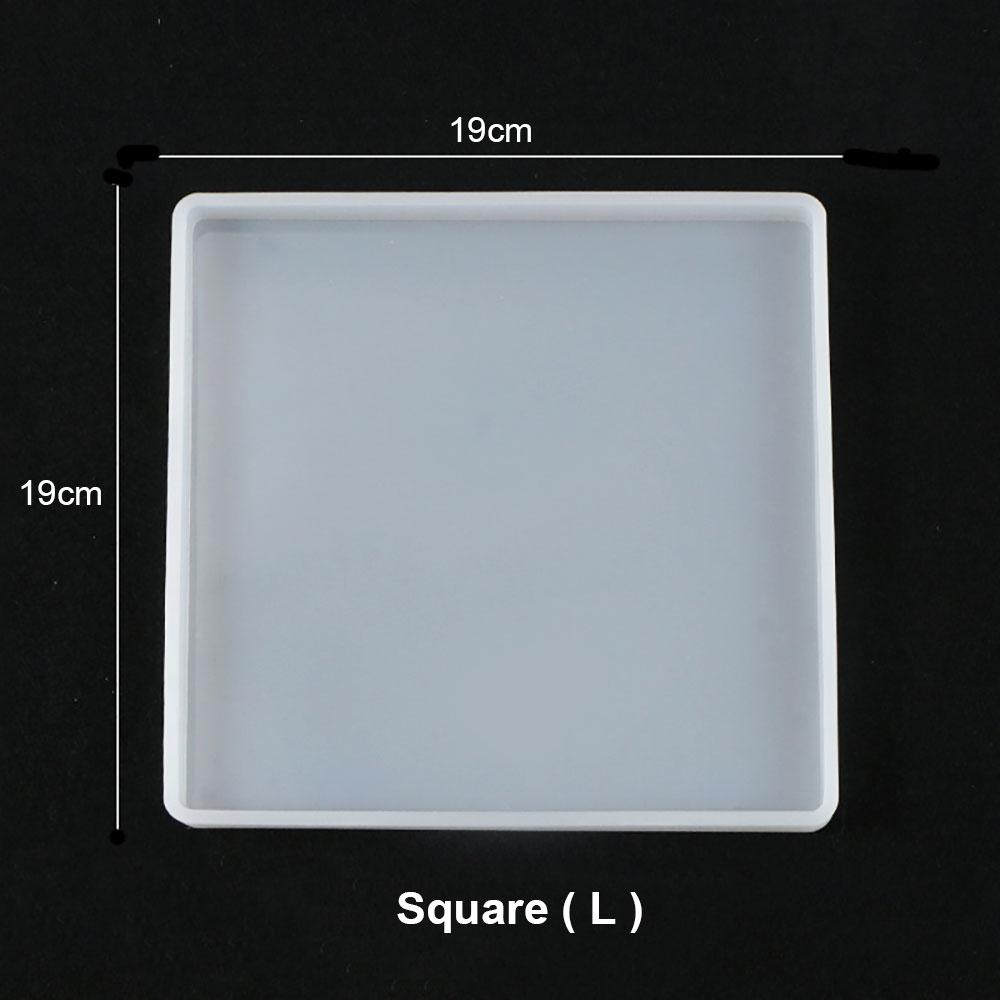 Silicone for DIY Coaster Resin Epoxy Mold Cup Mat Tray Tea Coaster Resin Molds Silicone Wine Glass Coasters Clay Plate Mould