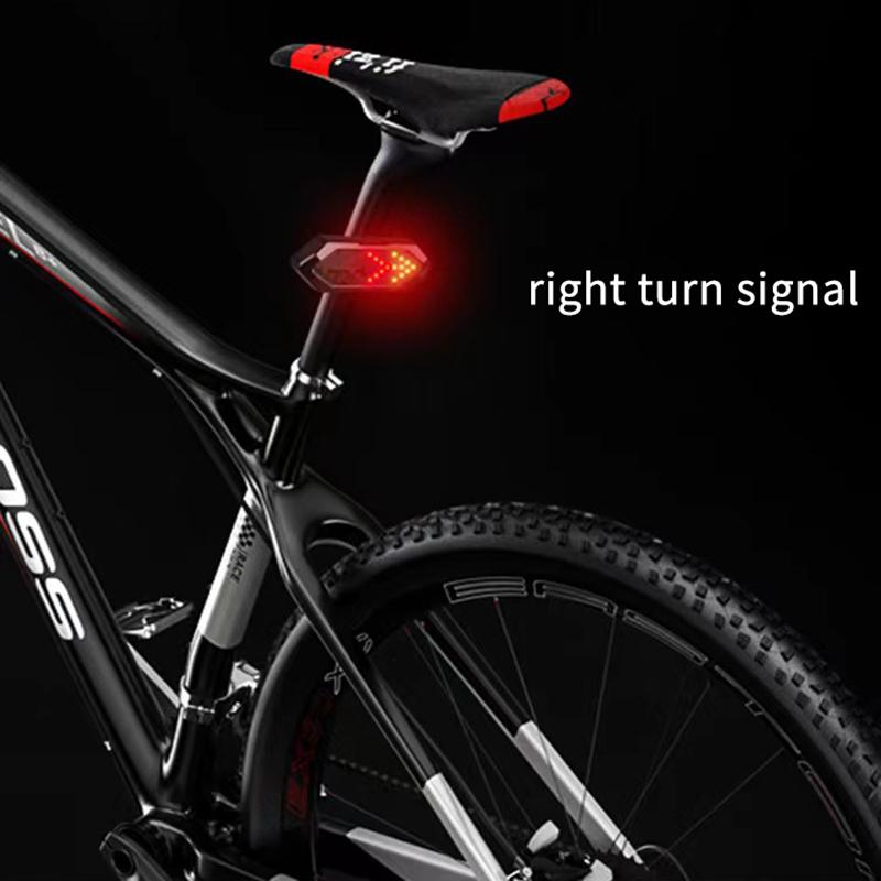 1 Pcs Bike Turn Signal Taillight Usb Rechargeable Remote Control Ultra Bright For Night Cycling