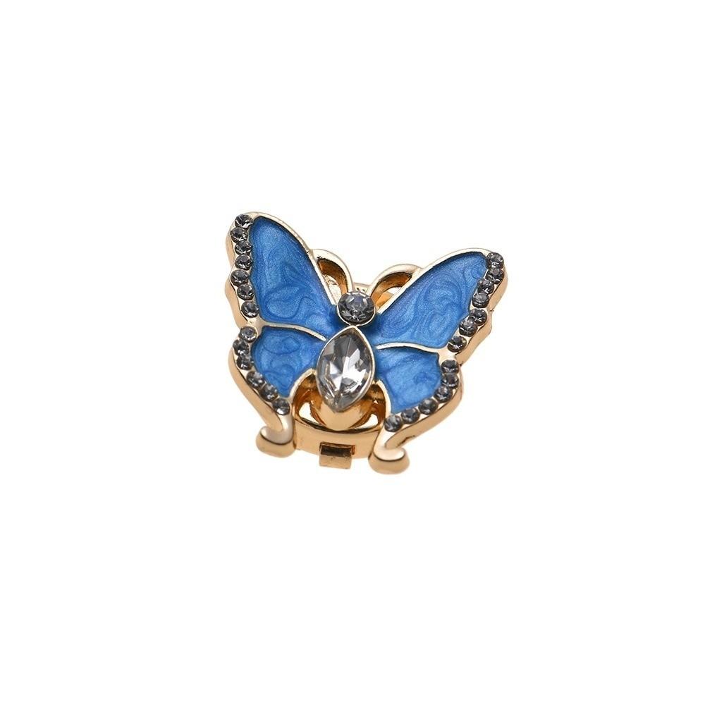 Brass Base 3D Butterfly Cufflinks Rhinestone Button Cover Creative Sleeve Button Men Women