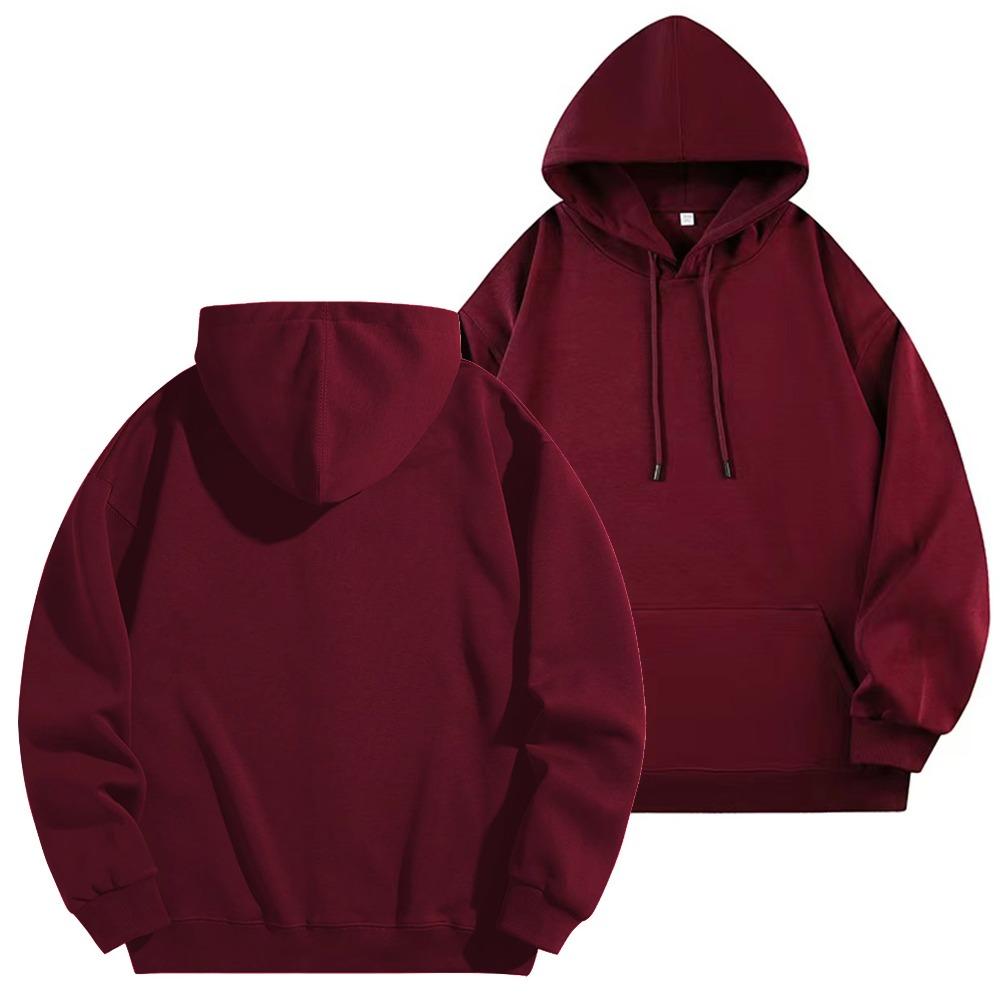 DIY Custom Logo Black Hooded Sweatshirt Pure Cotton Long-Sleeved Pullover Casual Top for Men And Women Autumn Winter Fashion