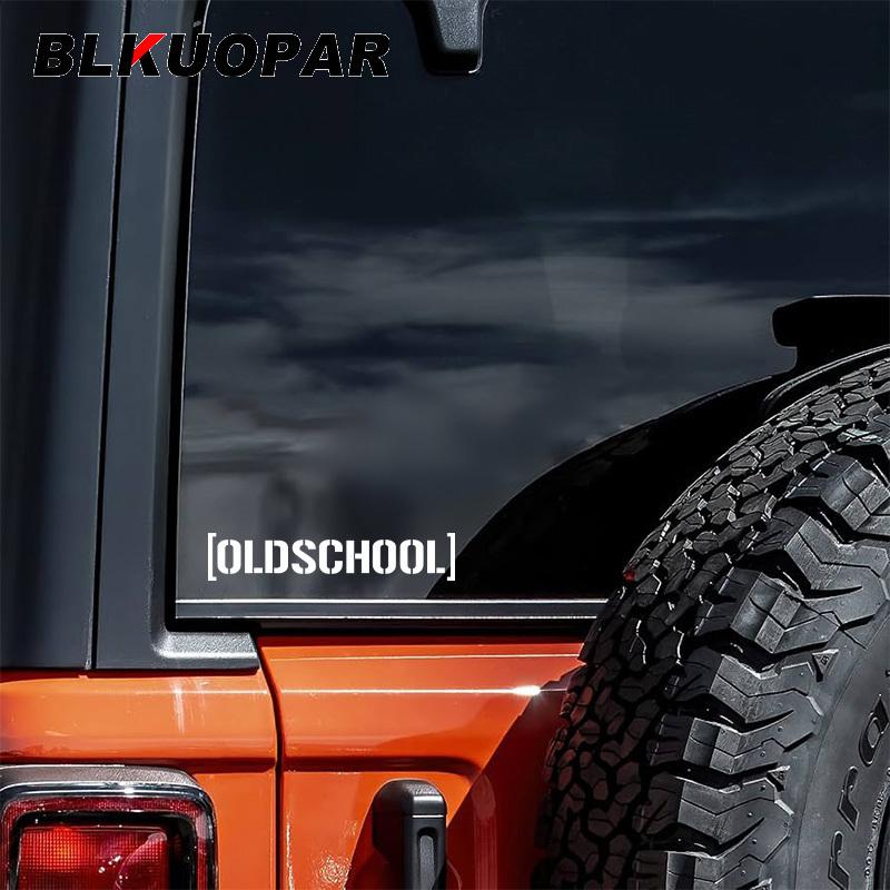 BLKUOPAR for Old School Car Stickers Fashionable Simple Decals Waterproof Sunscreen Windows RV Motorcycle Decor Car Styling