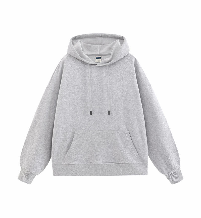 360g Terry Loop Drop-Shoulder Pocket Sweatshirt Fashionable Double-Layer Hooded Student Oversized Trendy Youth Sweatshirt