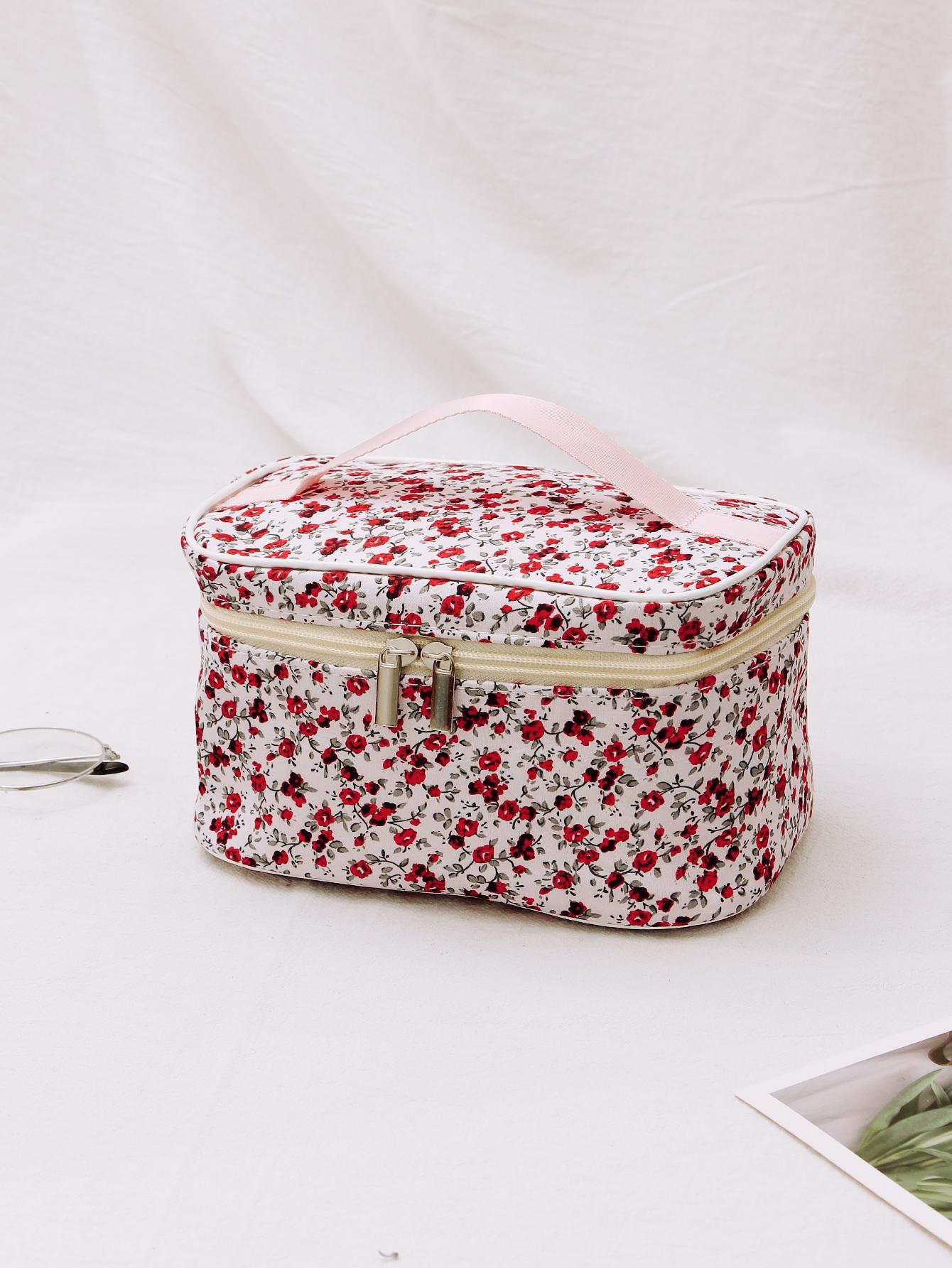 

Косметичка большой емкости с цветочным принтом для девочек, портативная женская косметичка, дорожная сумка, сумка для мытья в ванной, для Ea